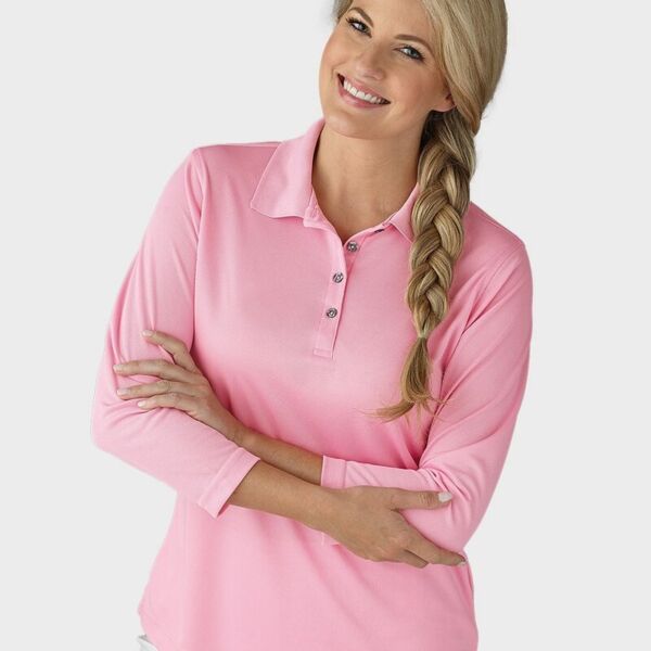 Women's Lady Palm Three-Quarter Sleeve Polo Thumbnail